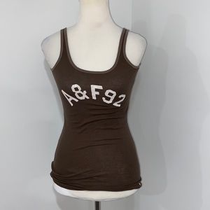 Vintage Y2K Abercrombie brown logo tank